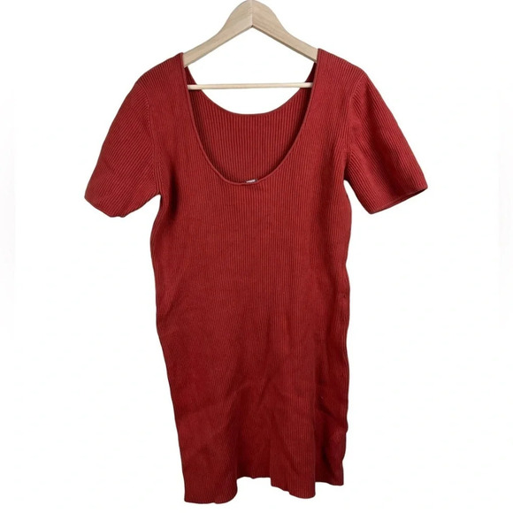 Tucker For Target • Ribbed Orange Sweater Dress - Picture 3 of 8